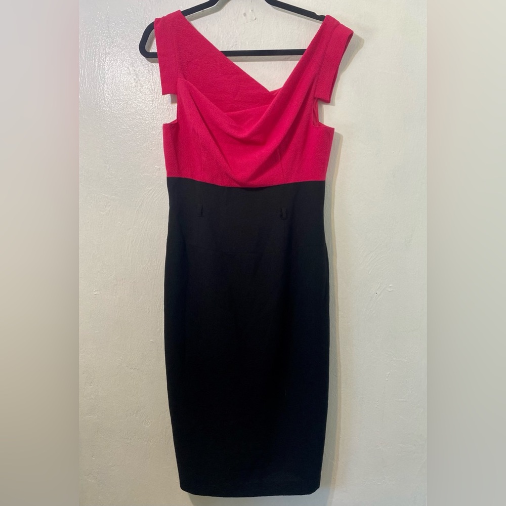 Black Halo Pink and Black Asymmetrical Dress